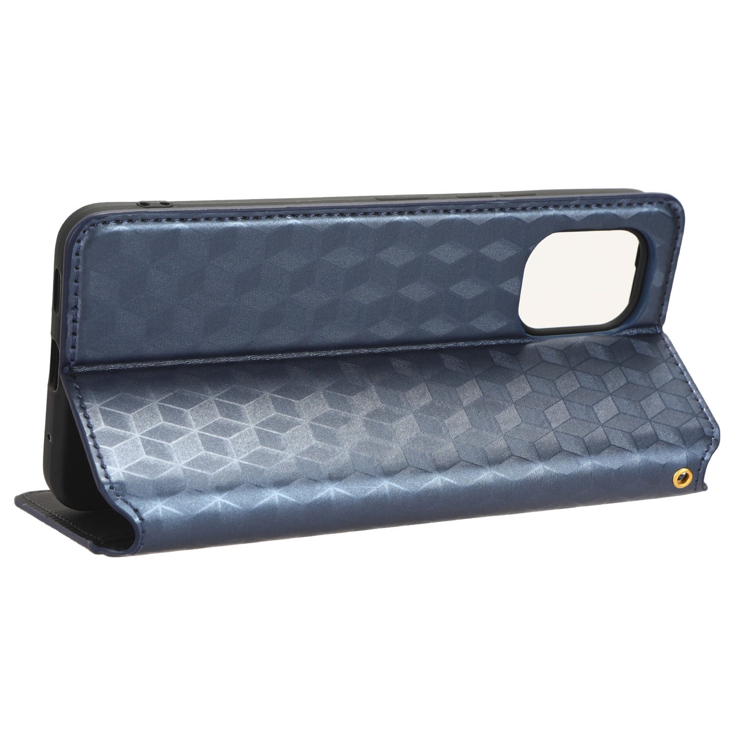 For Umidigi G1 / G1 Max Imprinted Rhombus Pattern PU Leather+TPU Cover Stand Phone Wallet Case