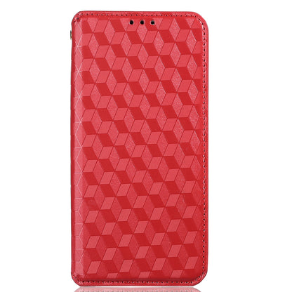 For Umidigi G1 / G1 Max Imprinted Rhombus Pattern PU Leather+TPU Cover Stand Phone Wallet Case