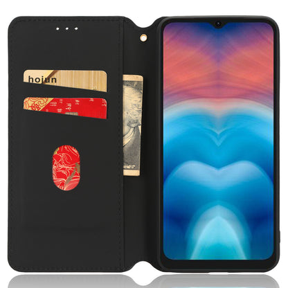 For Umidigi G1 / G1 Max Imprinted Rhombus Pattern PU Leather+TPU Cover Stand Phone Wallet Case