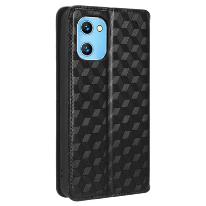 For Umidigi G1 / G1 Max Imprinted Rhombus Pattern PU Leather+TPU Cover Stand Phone Wallet Case