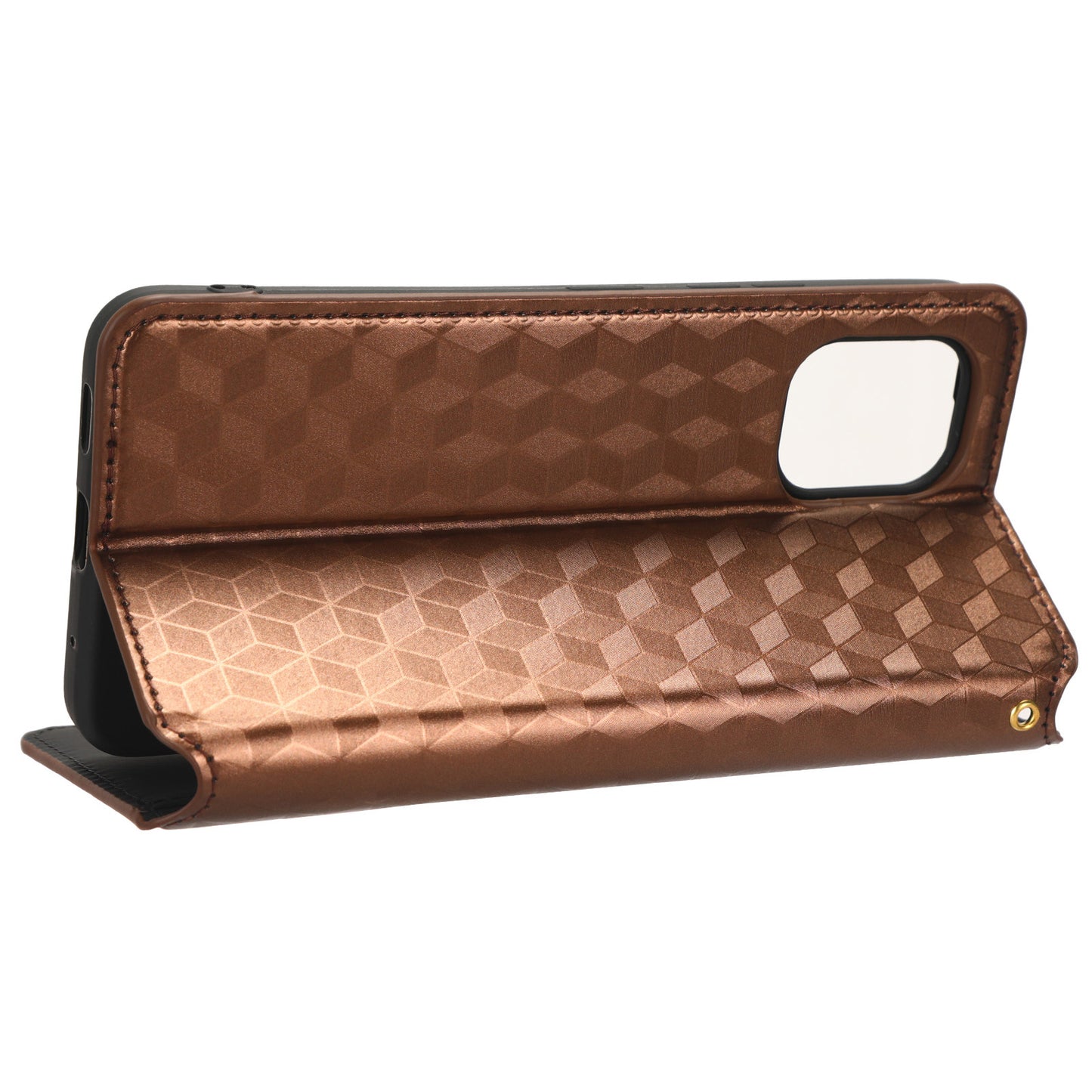 For Umidigi G1 / G1 Max Imprinted Rhombus Pattern PU Leather+TPU Cover Stand Phone Wallet Case