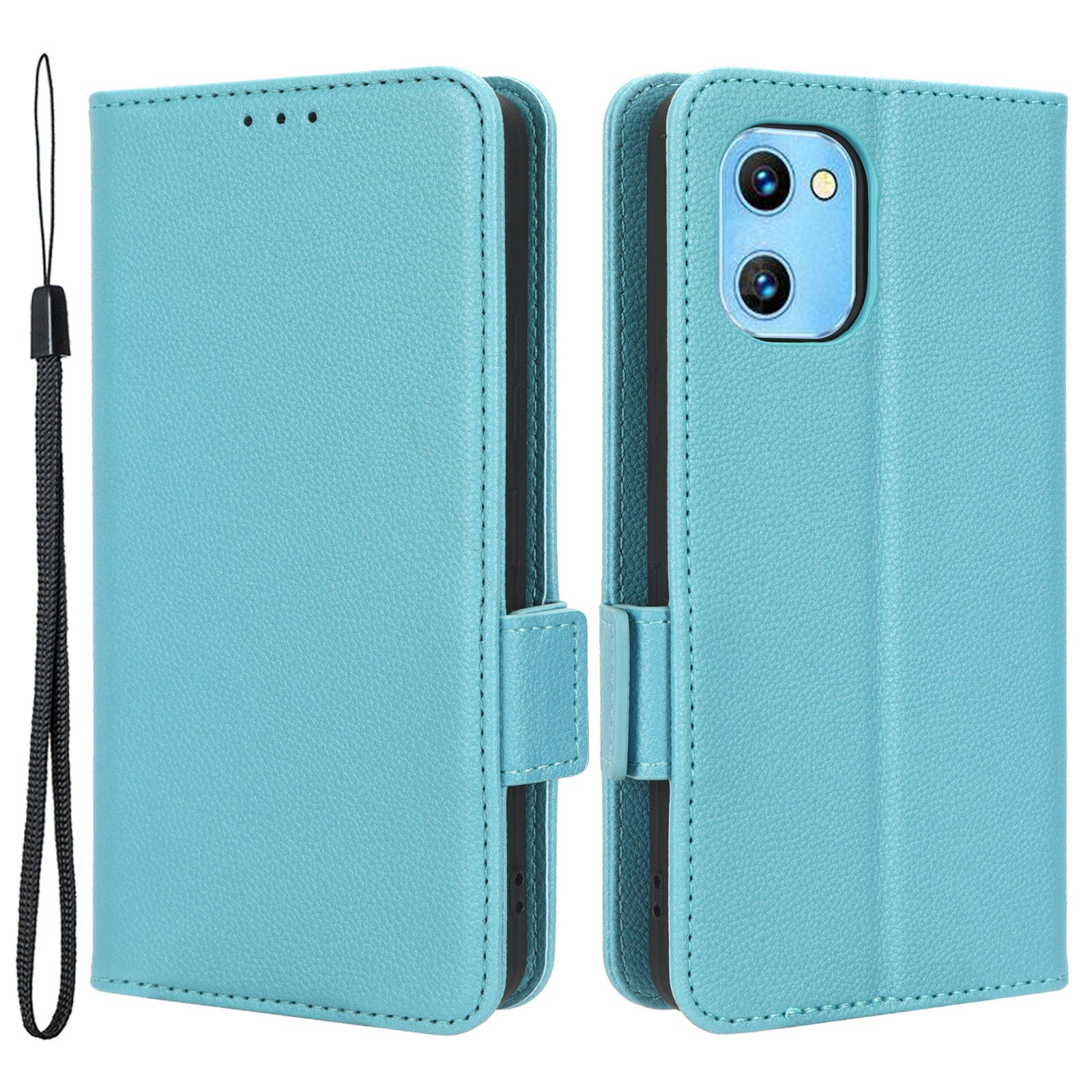 For Umidigi G1 / G1 Max PU Leather Case Litchi Texture Folio Flip Wallet Stand Phone Cover