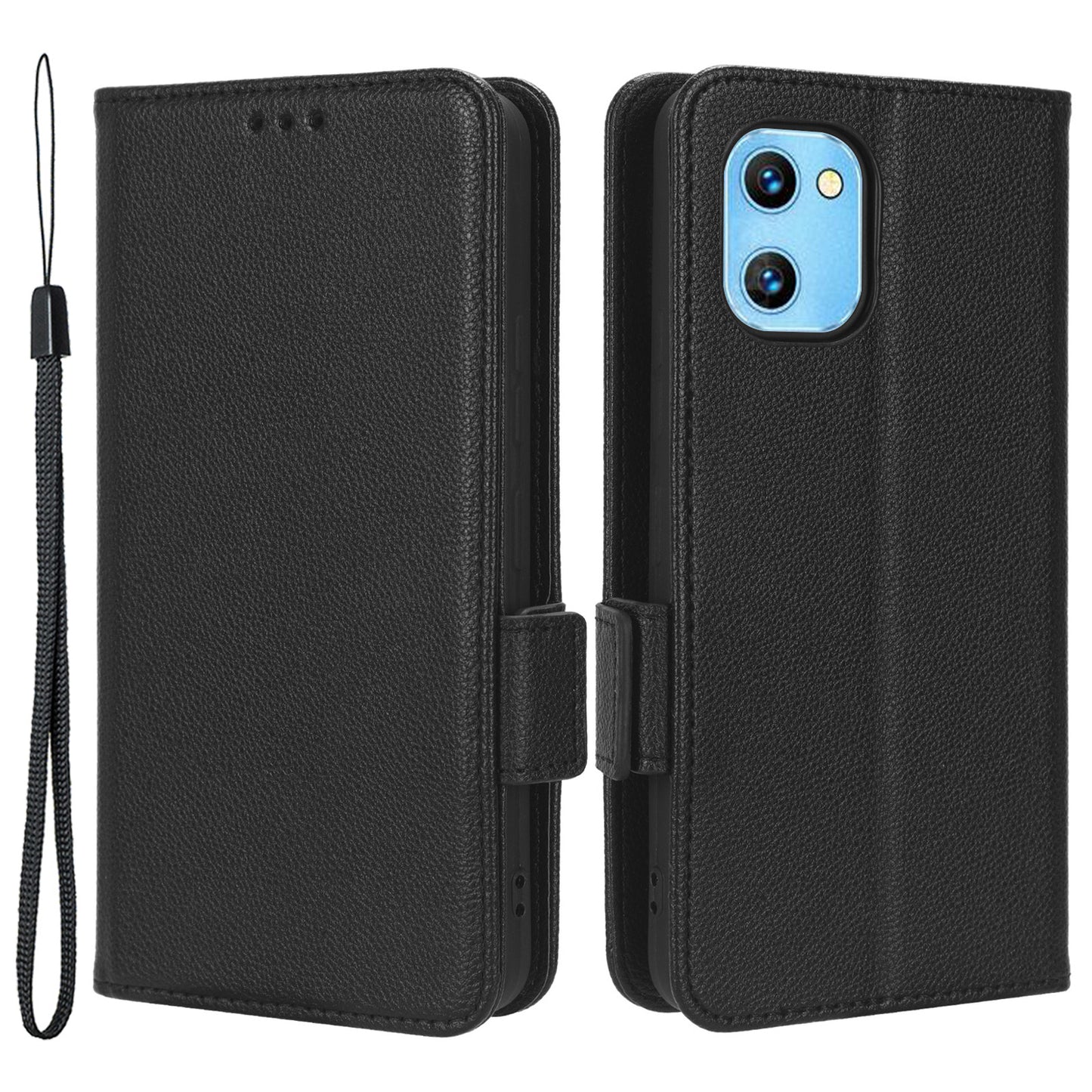 For Umidigi G1 / G1 Max PU Leather Case Litchi Texture Folio Flip Wallet Stand Phone Cover