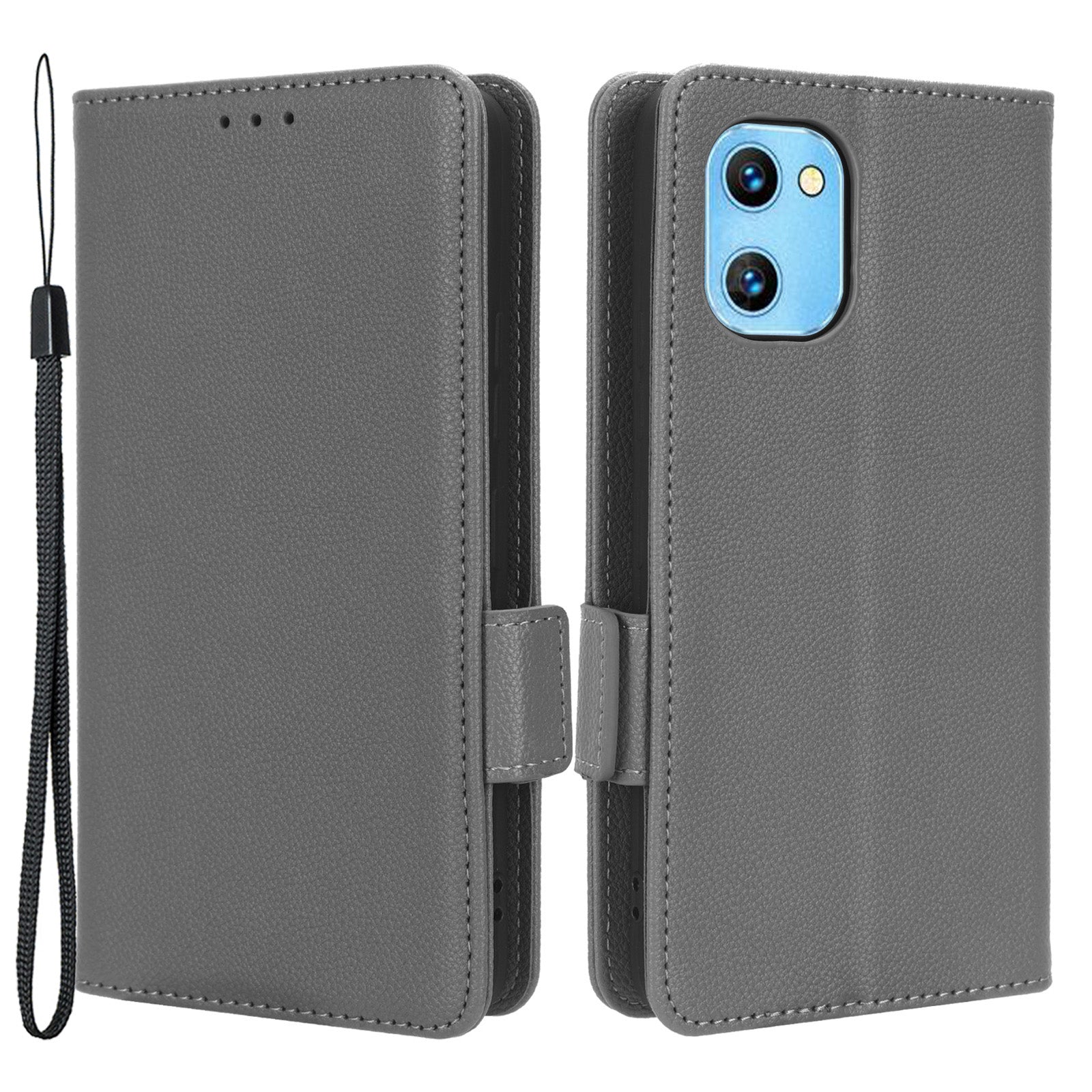 For Umidigi G1 / G1 Max PU Leather Case Litchi Texture Folio Flip Wallet Stand Phone Cover