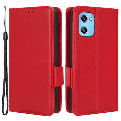 For Umidigi G1 / G1 Max PU Leather Case Litchi Texture Folio Flip Wallet Stand Phone Cover