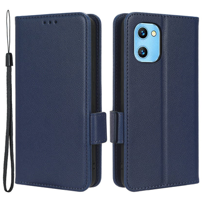 For Umidigi G1 / G1 Max PU Leather Case Litchi Texture Folio Flip Wallet Stand Phone Cover