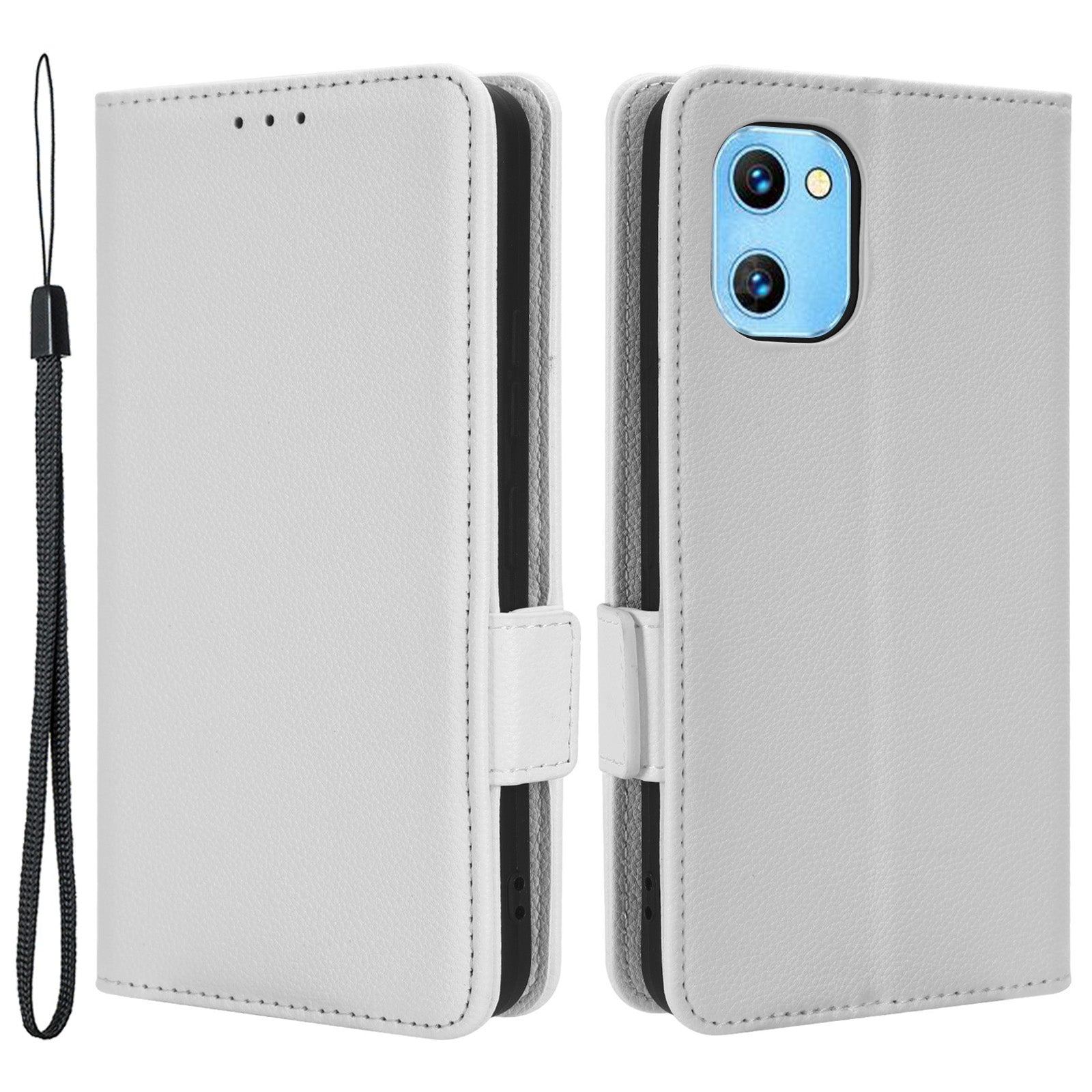 For Umidigi G1 / G1 Max PU Leather Case Litchi Texture Folio Flip Wallet Stand Phone Cover