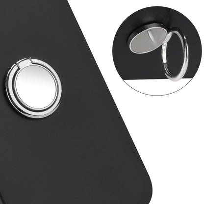 Bump Proof Cover for iPhone 13 mini 5.4 inch Ring Kickstand Matte TPU Phone Case Support Car Magnet Mount