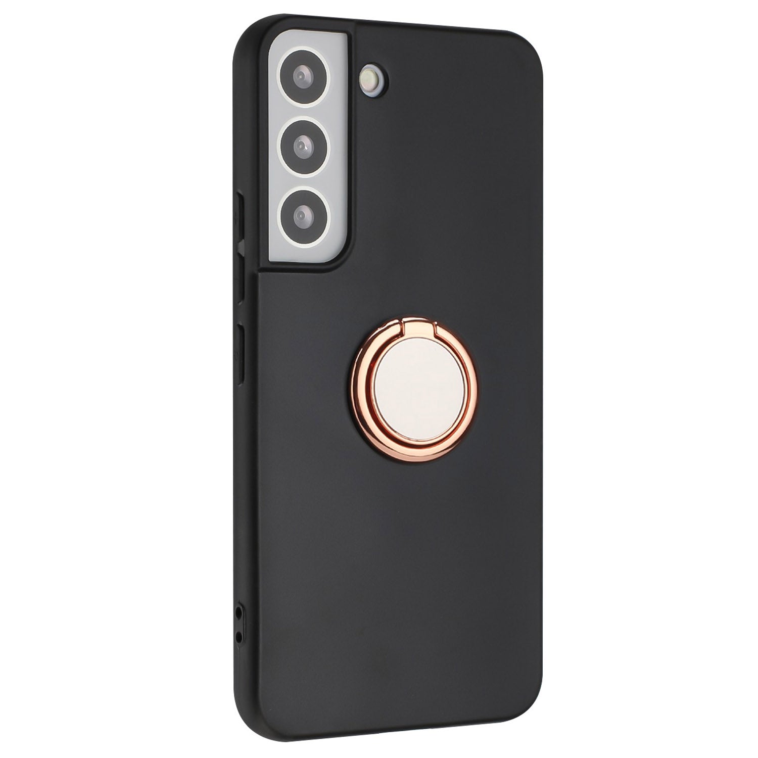 Ring Kickstand TPU Cover for Samsung Galaxy S21 FE 5G Matte Phone Case Support Car Magnet Mount