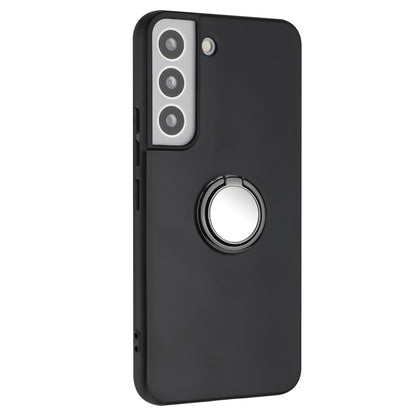 Ring Kickstand TPU Cover for Samsung Galaxy S21 FE 5G Matte Phone Case Support Car Magnet Mount