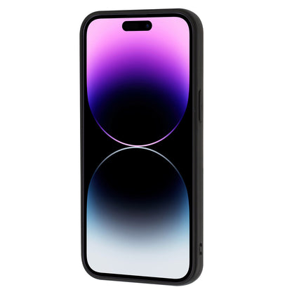 For iPhone 14 Pro Max Soft TPU Cover Frosted Mobile Phone Shell with Ring Holder Kickstand