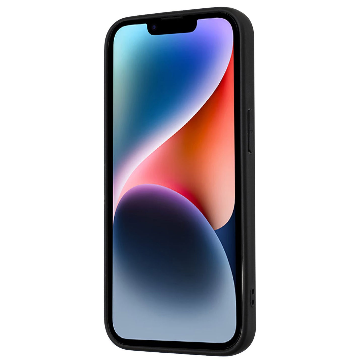 For iPhone 14 Plus Anti-drop Frosted TPU Cover Ring Holder Kickstand Soft Mobile Phone Shell