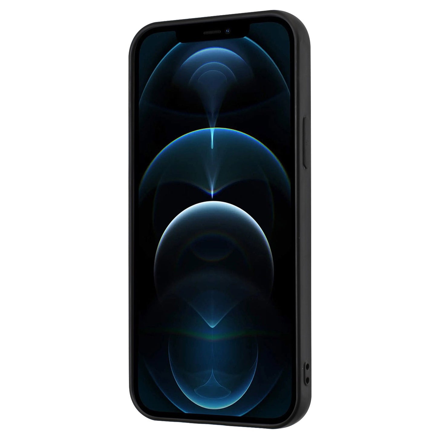 For iPhone 12 Pro Max 6.7 inch Matte Shell, TPU Cover Mobile Phone Case with Ring Holder Kickstand