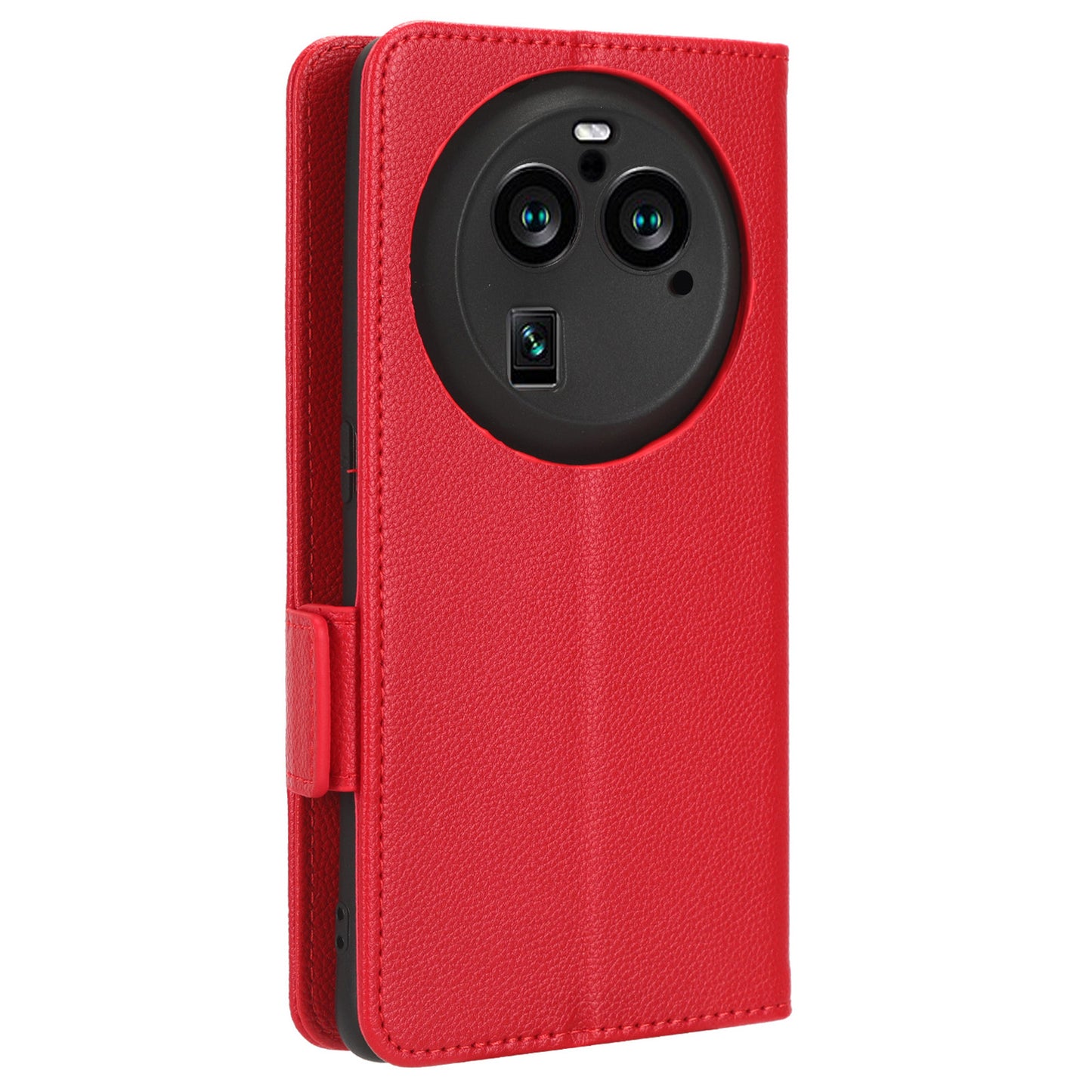 For Oppo Find X6 Pro Litchi Texture PU Leather Case Folio Flip Wallet Stand Phone Cover