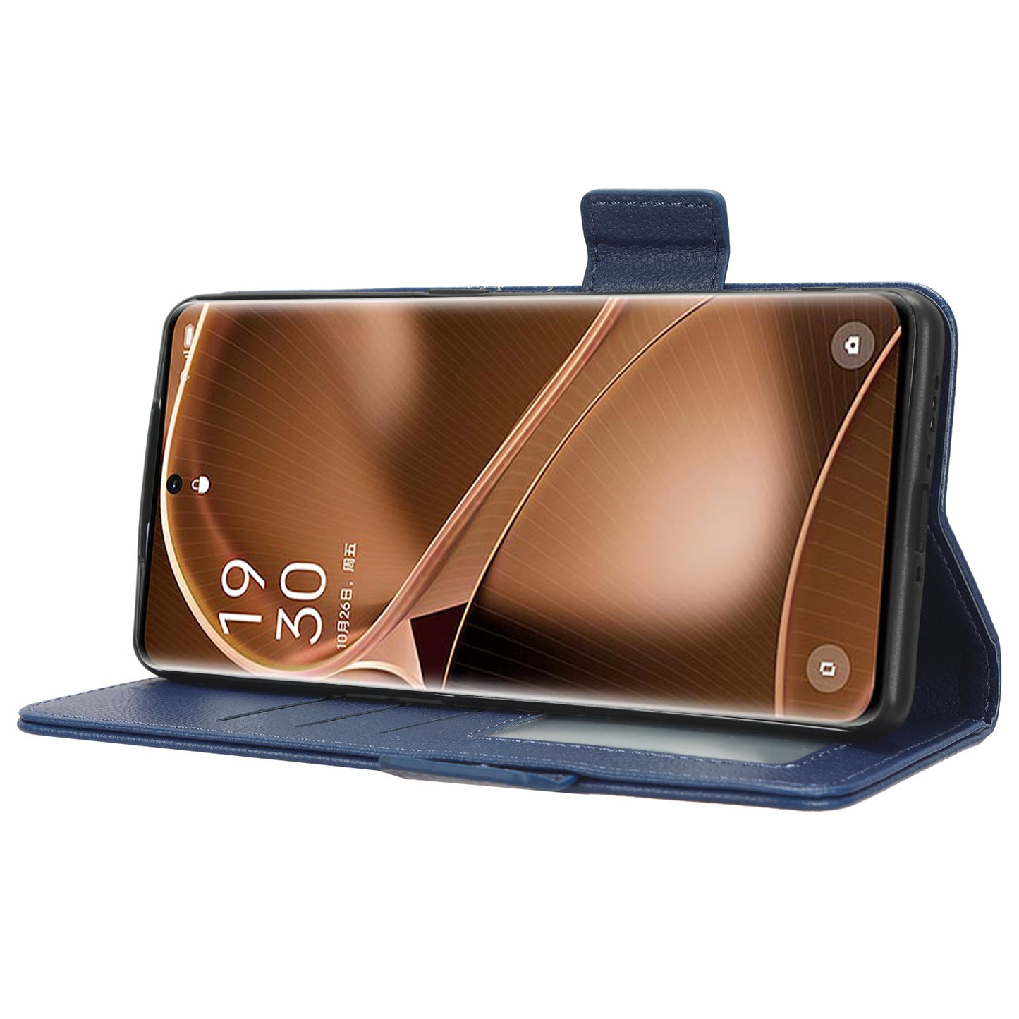 For Oppo Find X6 Pro Litchi Texture PU Leather Case Folio Flip Wallet Stand Phone Cover