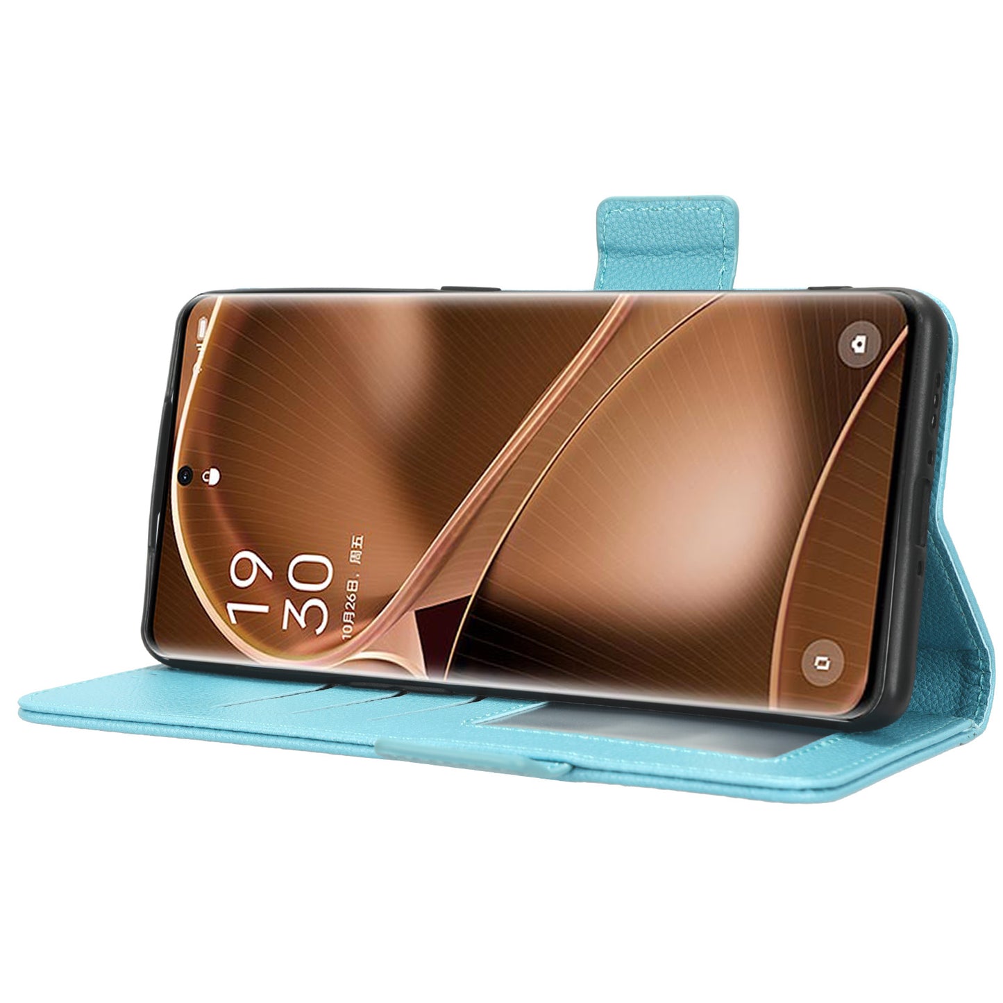 For Oppo Find X6 Pro Litchi Texture PU Leather Case Folio Flip Wallet Stand Phone Cover