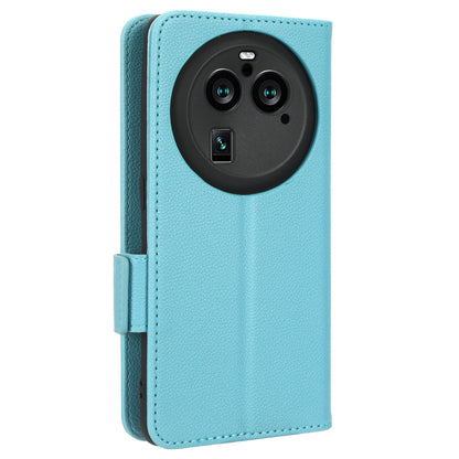 For Oppo Find X6 Pro Litchi Texture PU Leather Case Folio Flip Wallet Stand Phone Cover