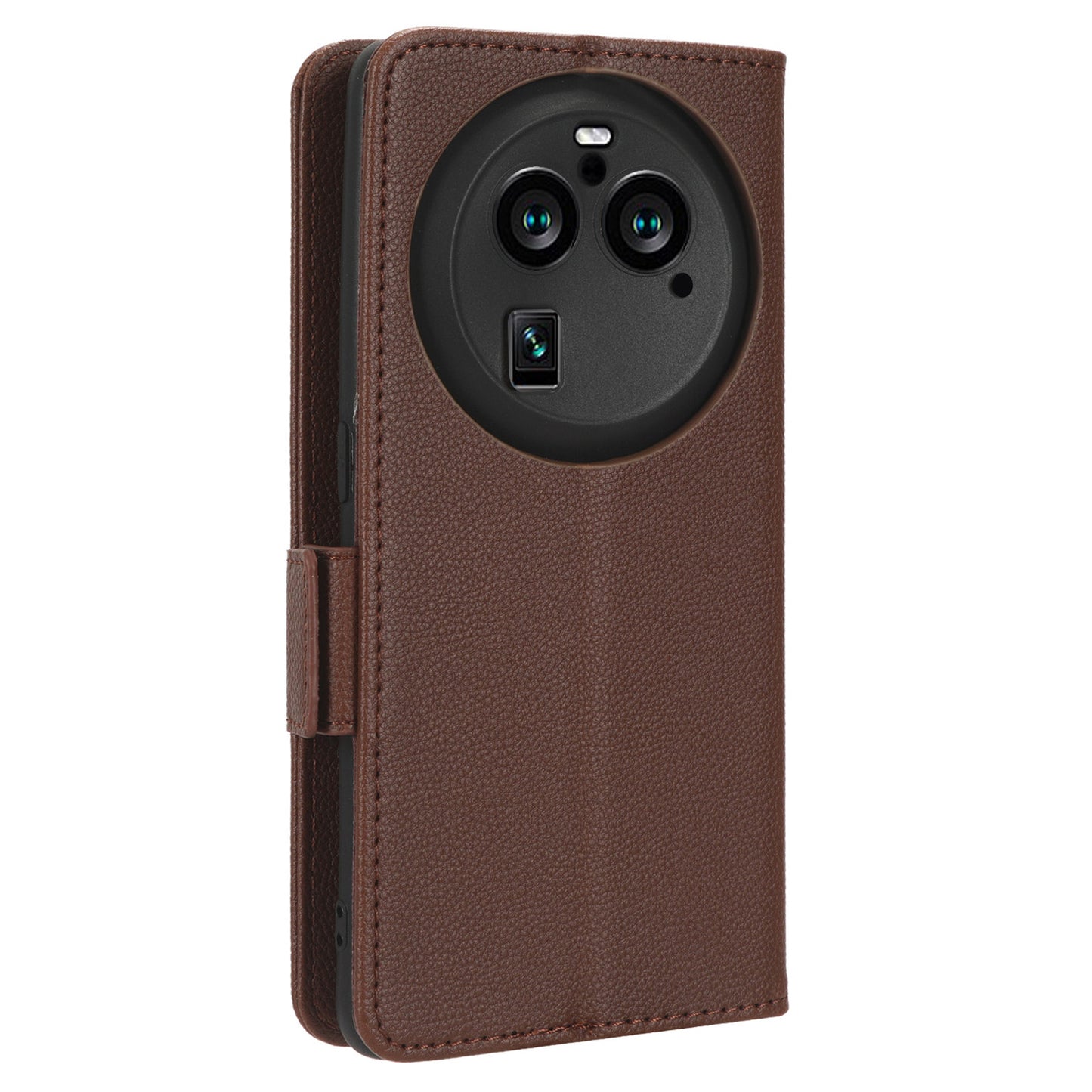 For Oppo Find X6 Pro Litchi Texture PU Leather Case Folio Flip Wallet Stand Phone Cover