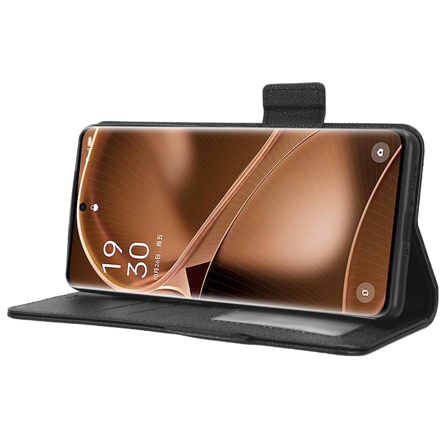 For Oppo Find X6 Pro Litchi Texture PU Leather Case Folio Flip Wallet Stand Phone Cover