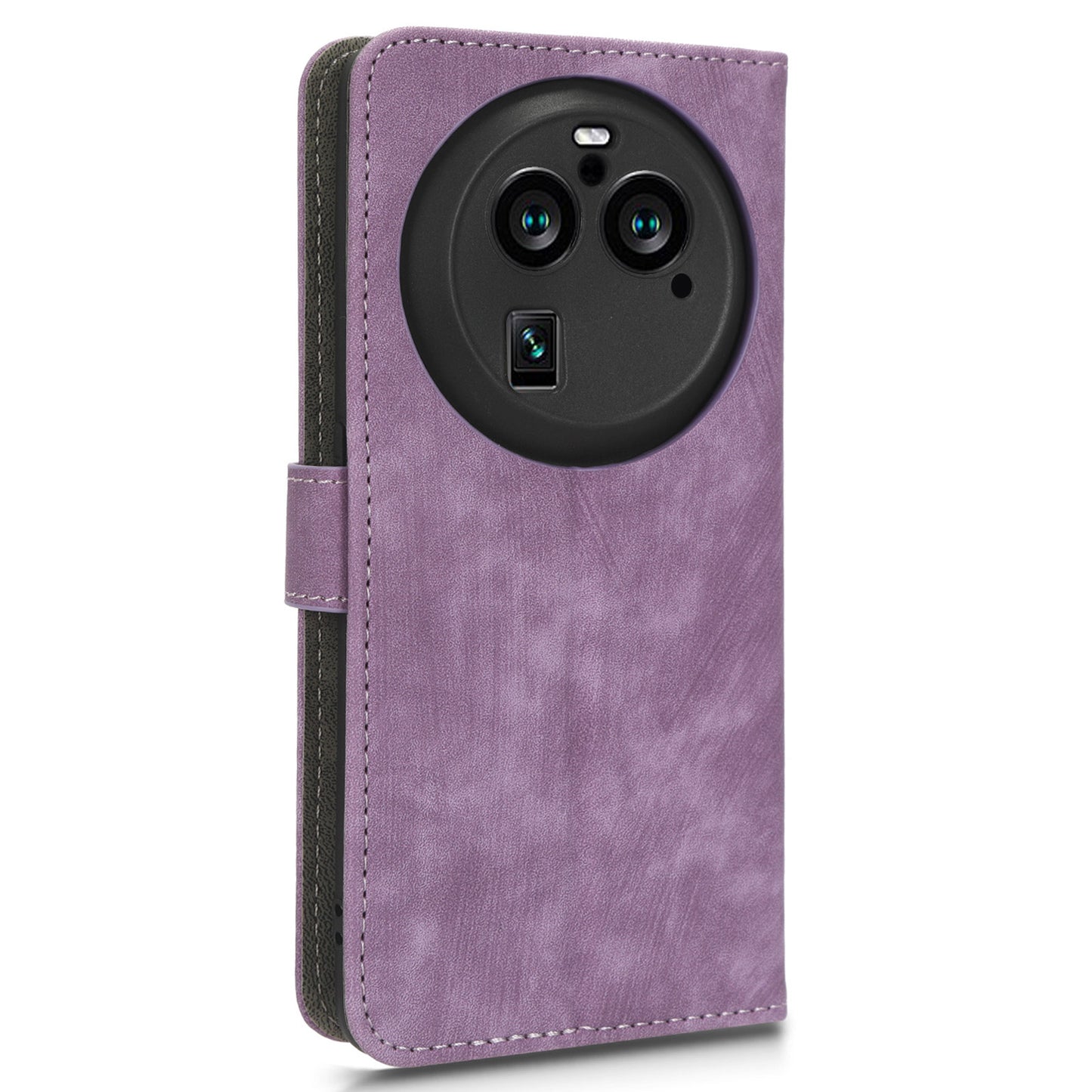 For Oppo Find X6 Pro PU Leather Phone Cover RFID Blocking Wallet Stand Case with Strap