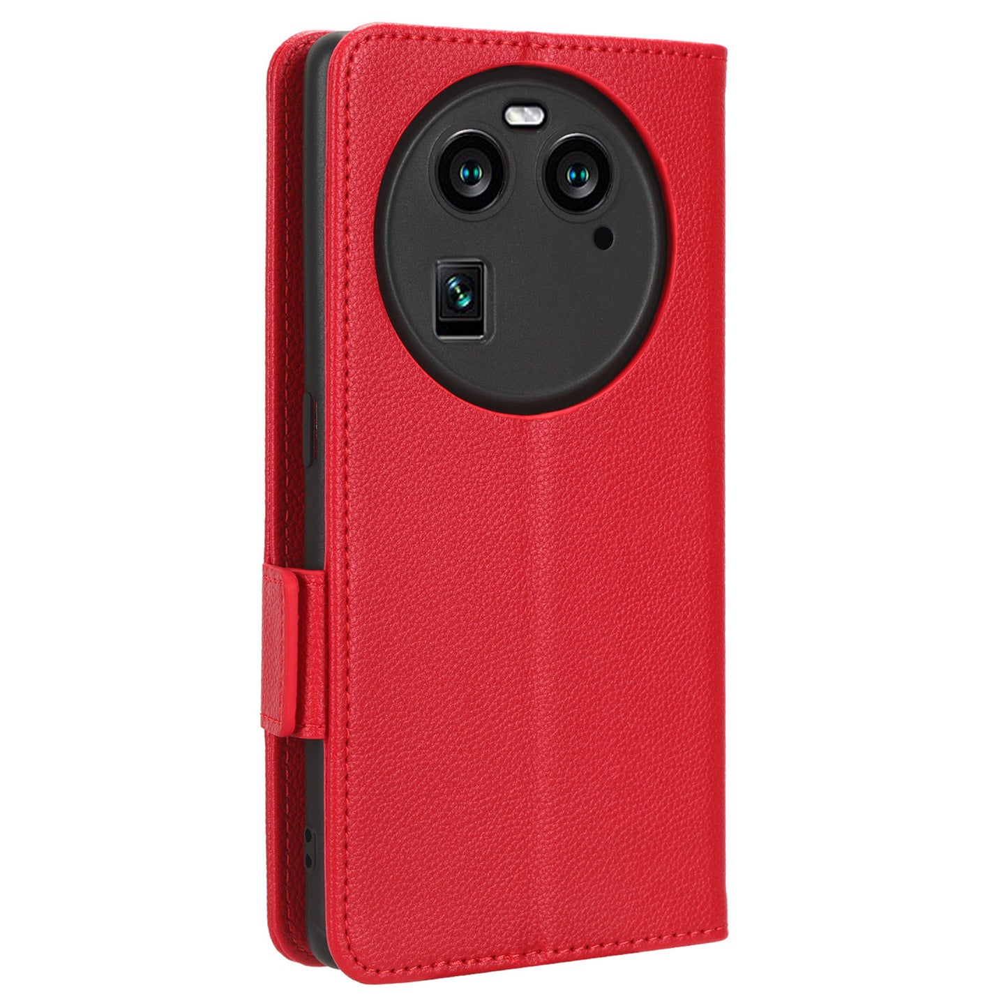 Anti-Dust PU Leather Phone Case for Oppo Find X6 , Litchi Texture Folio Flip Wallet Stand Phone Cover