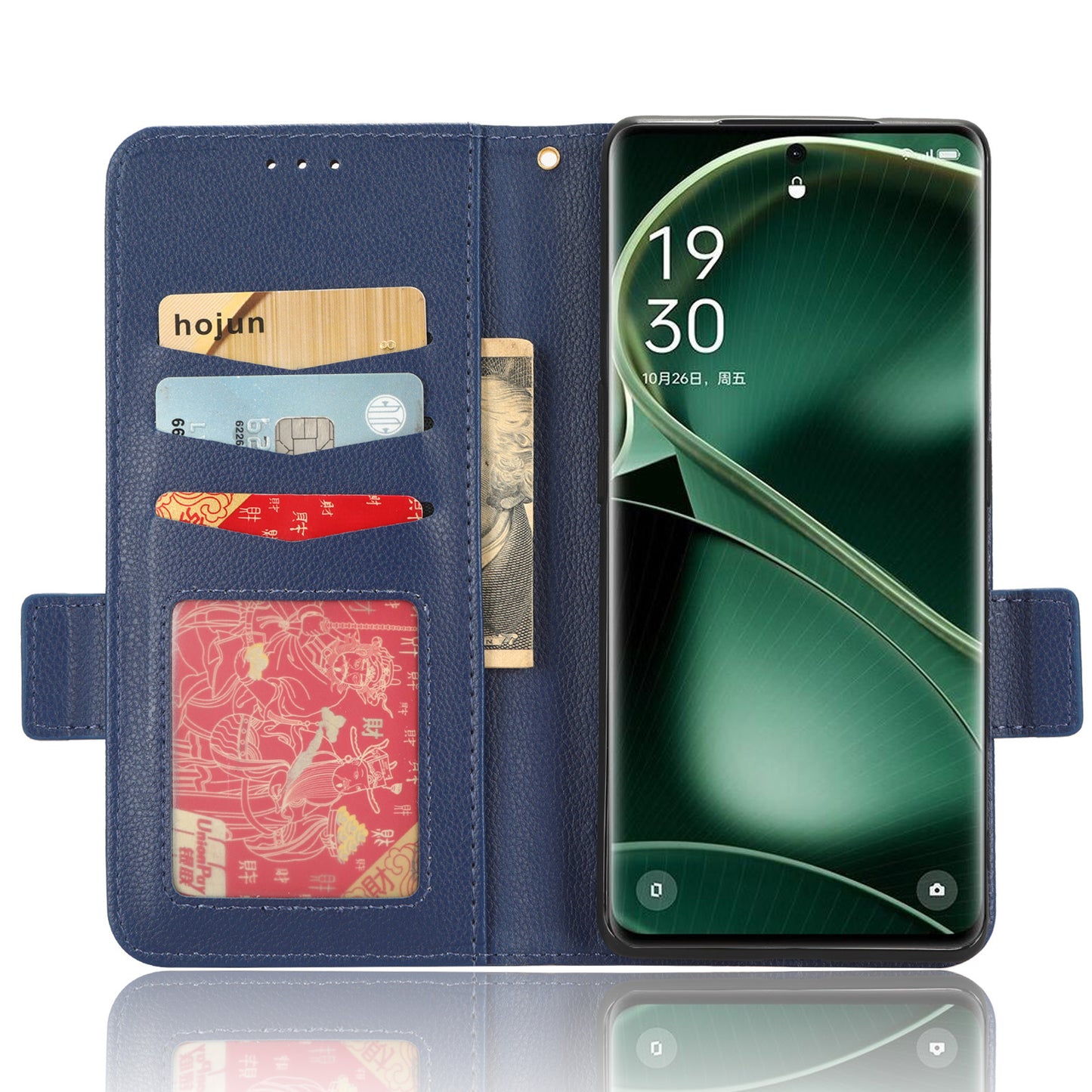 Anti-Dust PU Leather Phone Case for Oppo Find X6 , Litchi Texture Folio Flip Wallet Stand Phone Cover