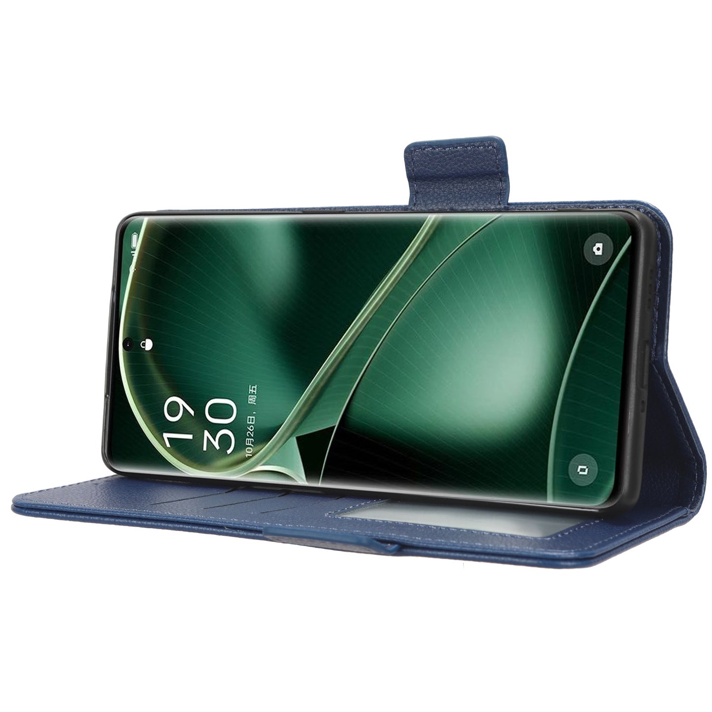 Anti-Dust PU Leather Phone Case for Oppo Find X6 , Litchi Texture Folio Flip Wallet Stand Phone Cover