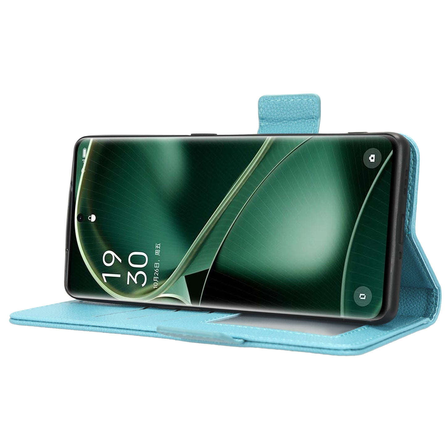 Anti-Dust PU Leather Phone Case for Oppo Find X6 , Litchi Texture Folio Flip Wallet Stand Phone Cover