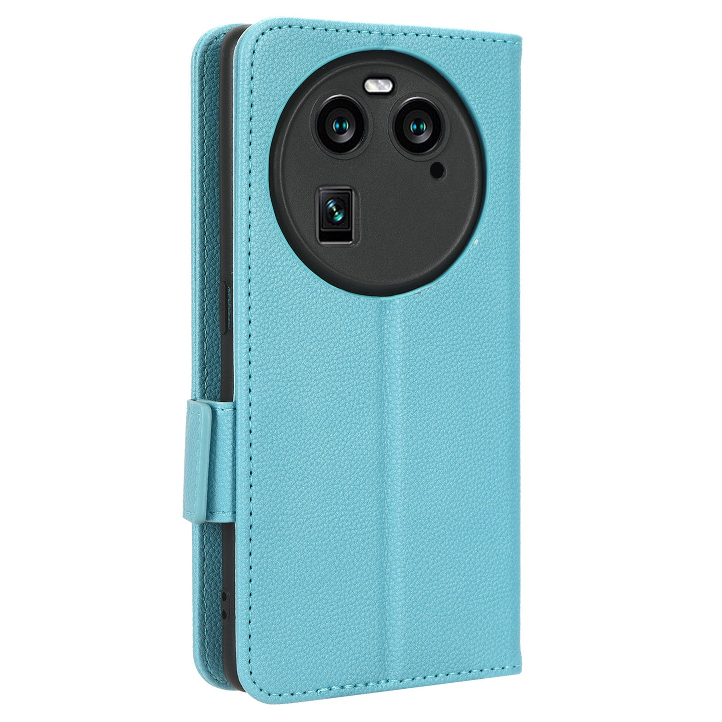 Anti-Dust PU Leather Phone Case for Oppo Find X6 , Litchi Texture Folio Flip Wallet Stand Phone Cover