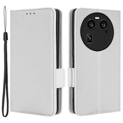 Anti-Dust PU Leather Phone Case for Oppo Find X6 , Litchi Texture Folio Flip Wallet Stand Phone Cover