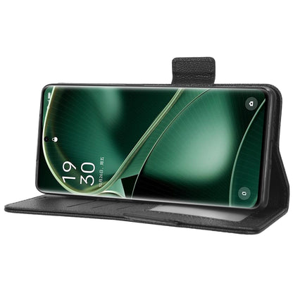 Anti-Dust PU Leather Phone Case for Oppo Find X6 , Litchi Texture Folio Flip Wallet Stand Phone Cover