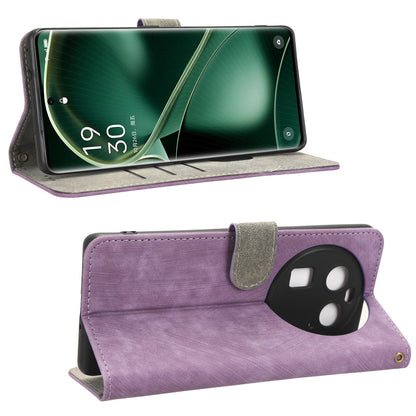 For Oppo Find X6 Shockproof Phone Cover PU Leather RFID Blocking Wallet Stand Case with Strap