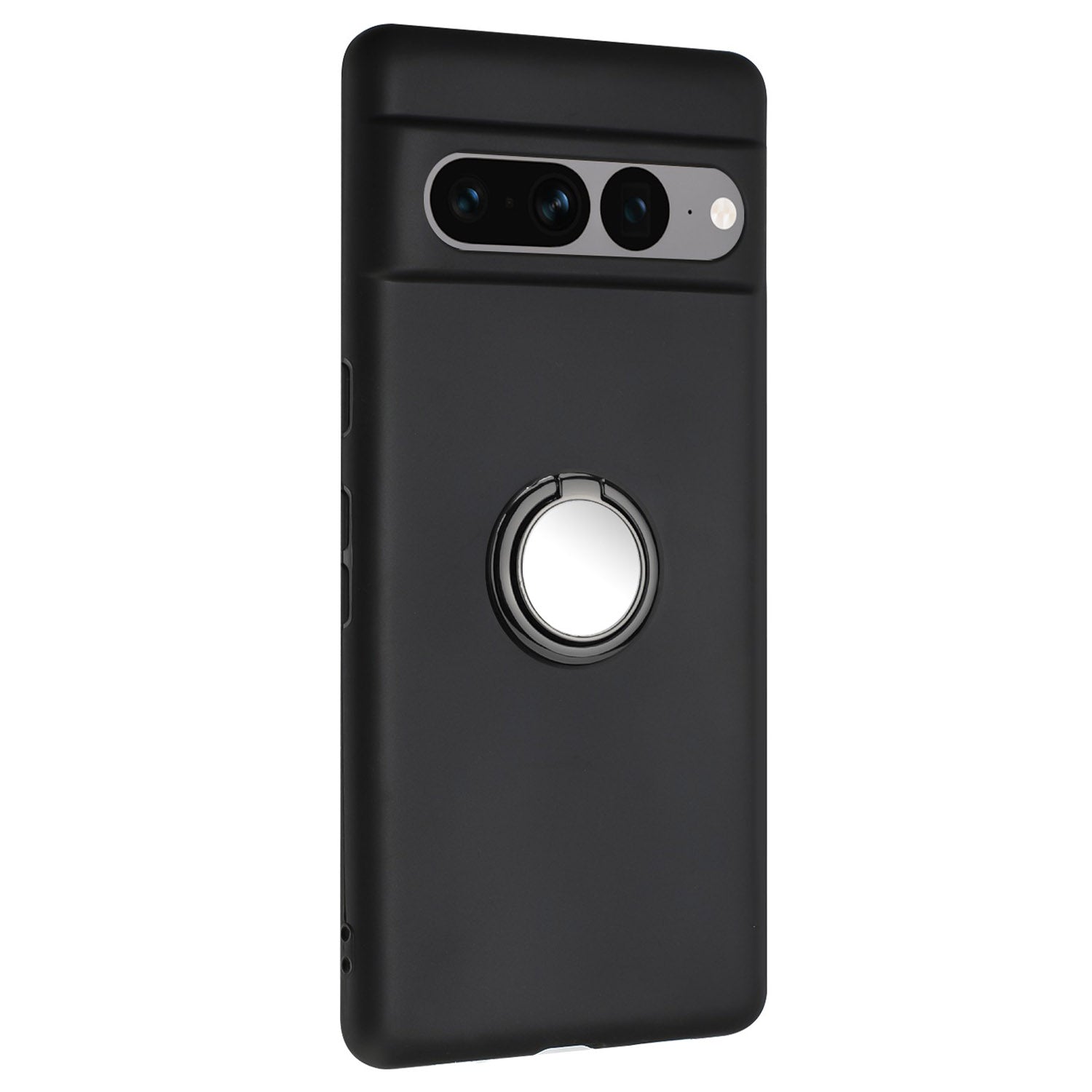 Matte Shell for Google Pixel 8 Pro TPU Cover Phone Case with Mirror-like Ring Kickstand