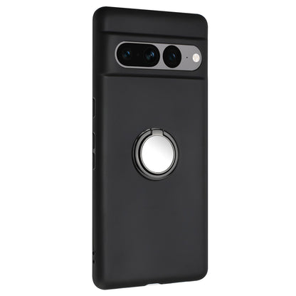 Matte Shell for Google Pixel 8 Pro TPU Cover Phone Case with Mirror-like Ring Kickstand