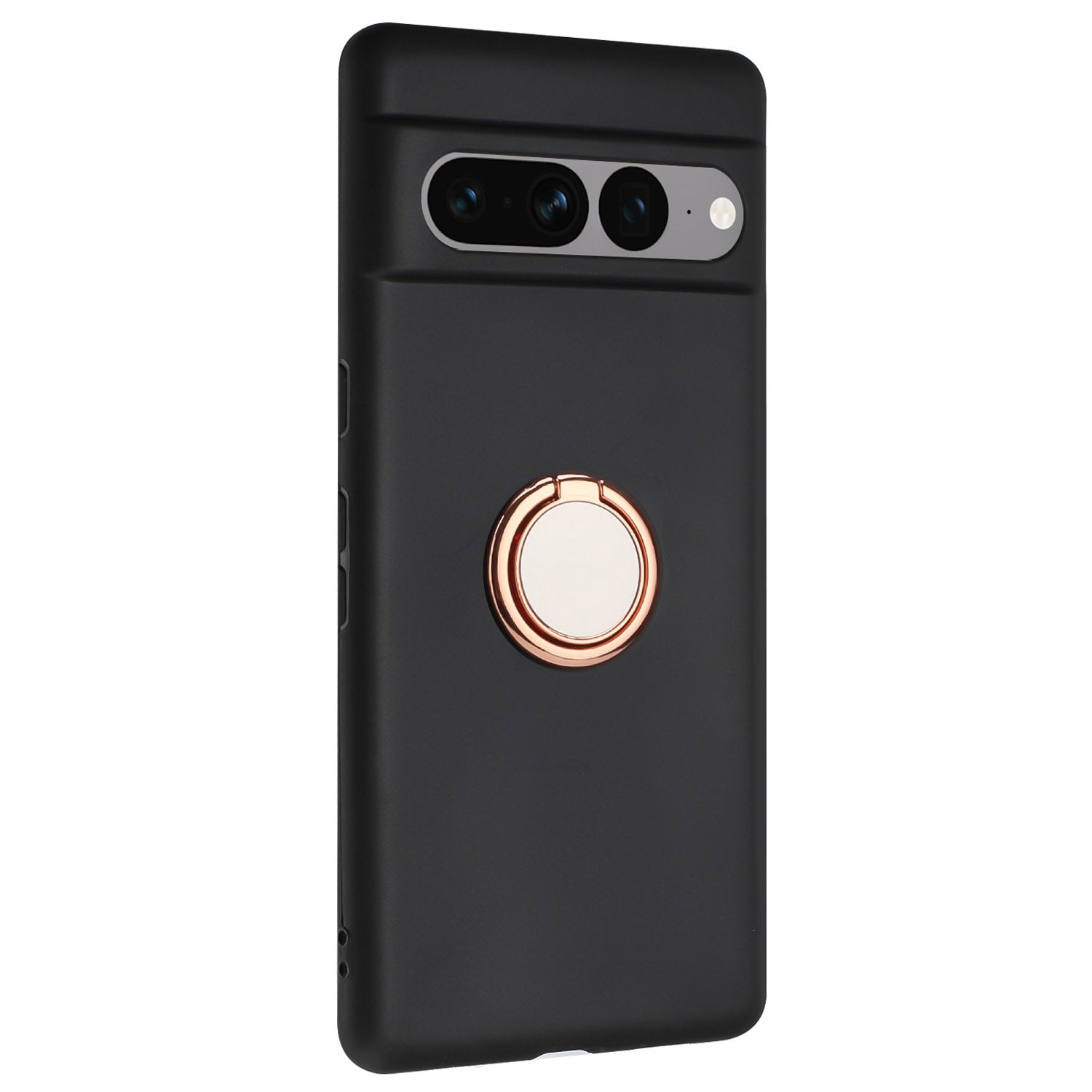 Matte Shell for Google Pixel 8 Pro TPU Cover Phone Case with Mirror-like Ring Kickstand