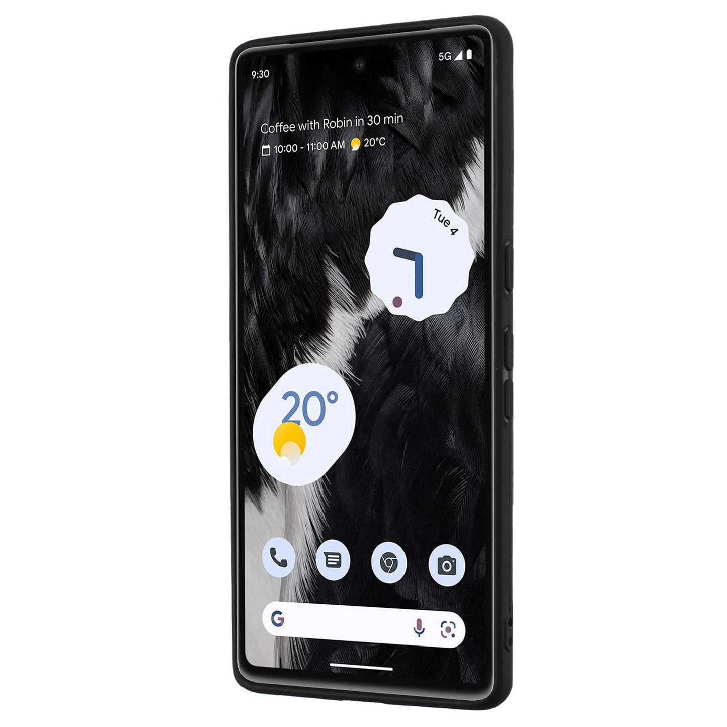 Matte Shell for Google Pixel 8 Pro TPU Cover Phone Case with Mirror-like Ring Kickstand