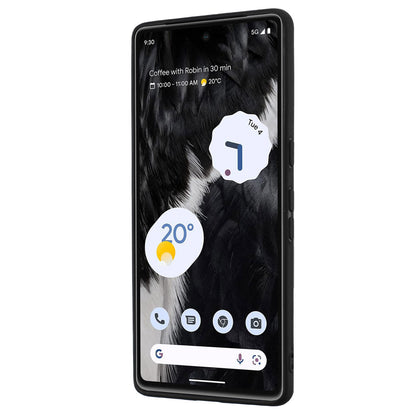 For Google Pixel 7 Pro 5G Back Protector TPU Cover Phone Case with Ring Kickstand Matte Shell