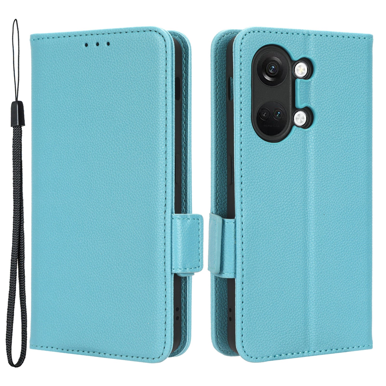 PU Leather Case for OnePlus Nord 3 5G / Ace 2V Litchi Texture Folio Flip Wallet Stand Phone Cover