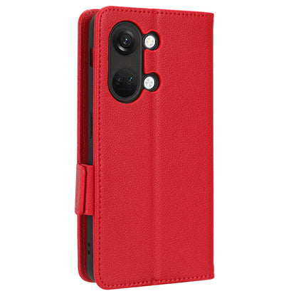 PU Leather Case for OnePlus Nord 3 5G / Ace 2V Litchi Texture Folio Flip Wallet Stand Phone Cover