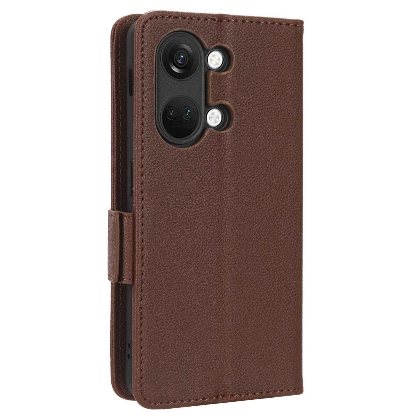 PU Leather Case for OnePlus Nord 3 5G / Ace 2V Litchi Texture Folio Flip Wallet Stand Phone Cover
