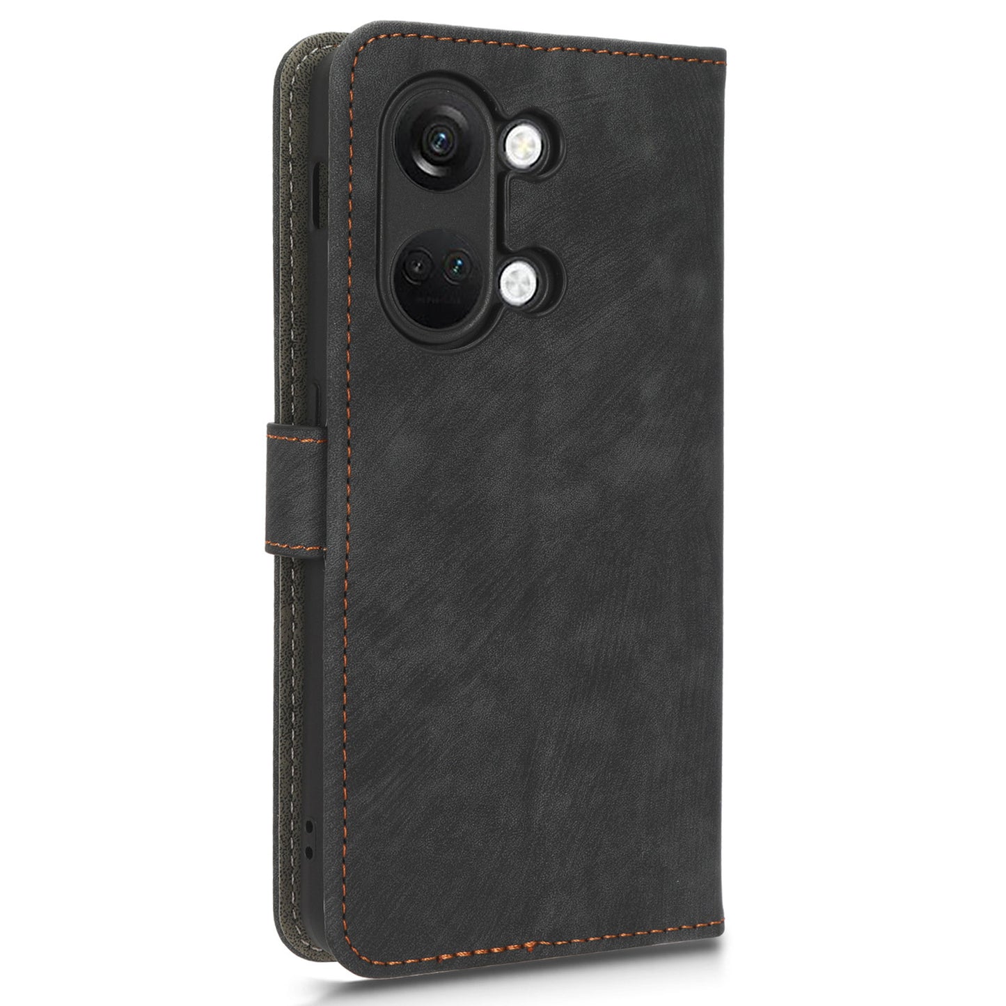 For OnePlus Nord 3 5G / Ace 2V Cell Phone Stand Case PU Leather RFID Blocking Wallet Cover with Strap