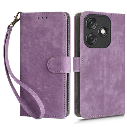 For Tecno Spark 10C RFID Blocking Wallet Cover Phone Stand Case PU Leather Shell with Strap