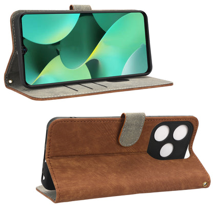 For Tecno Spark 10C RFID Blocking Wallet Cover Phone Stand Case PU Leather Shell with Strap