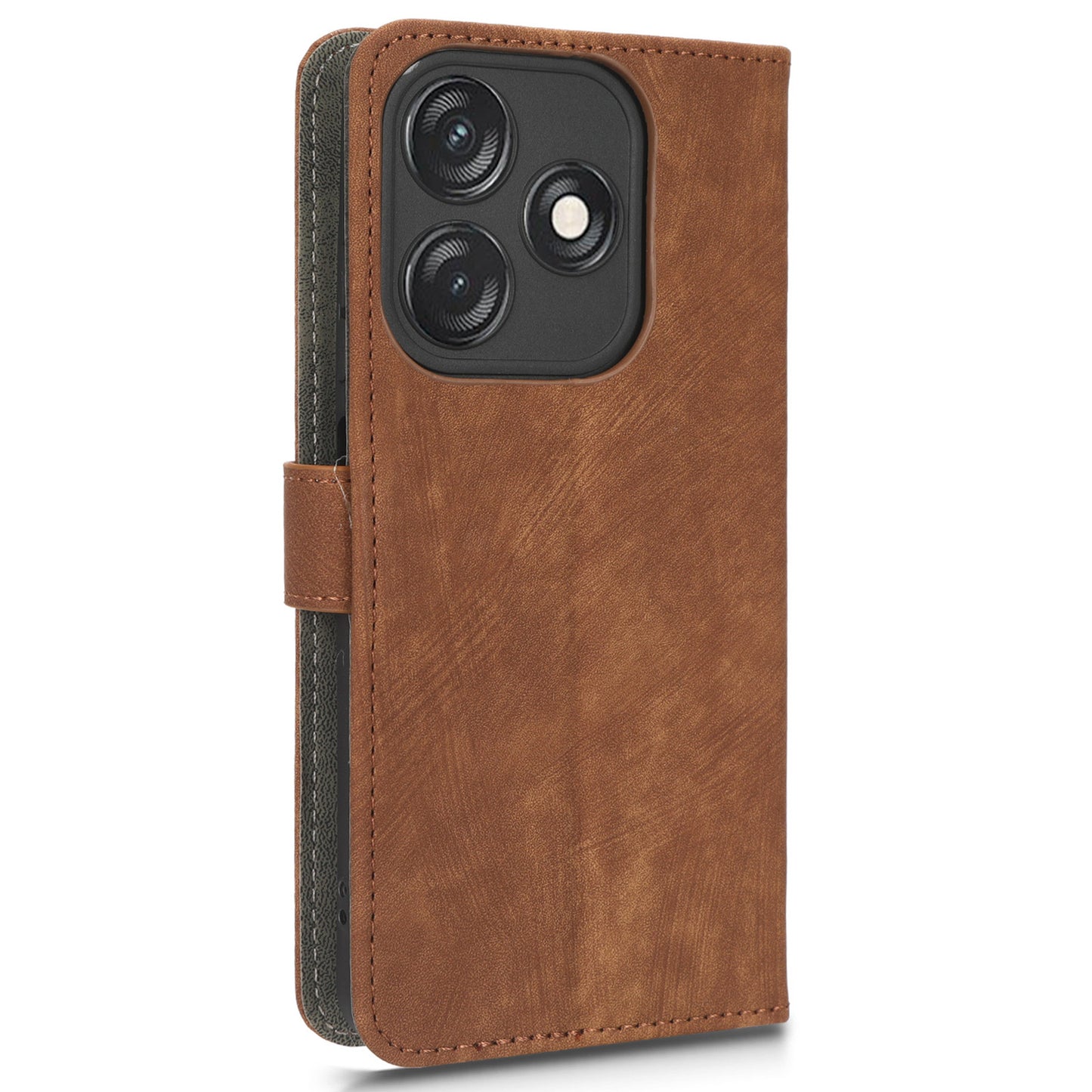 For Tecno Spark 10C RFID Blocking Wallet Cover Phone Stand Case PU Leather Shell with Strap