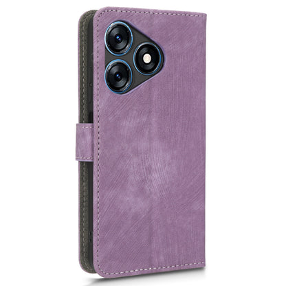 RFID Blocking Wallet Cover for Tecno Spark 10 , Phone Stand Anti-Scratch PU Leather Cell Phone Case with Strap