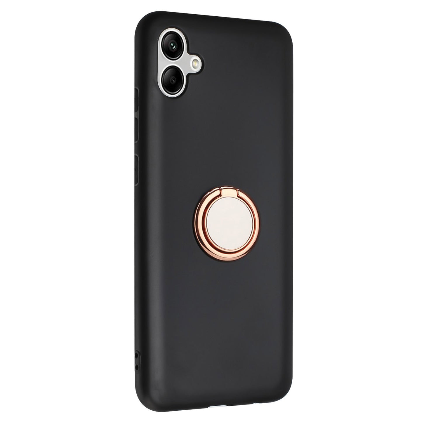 For Samsung Galaxy A04e 4G / F04 4G / M04 4G Phone Cover, Matte TPU Case with Ring Kickstand