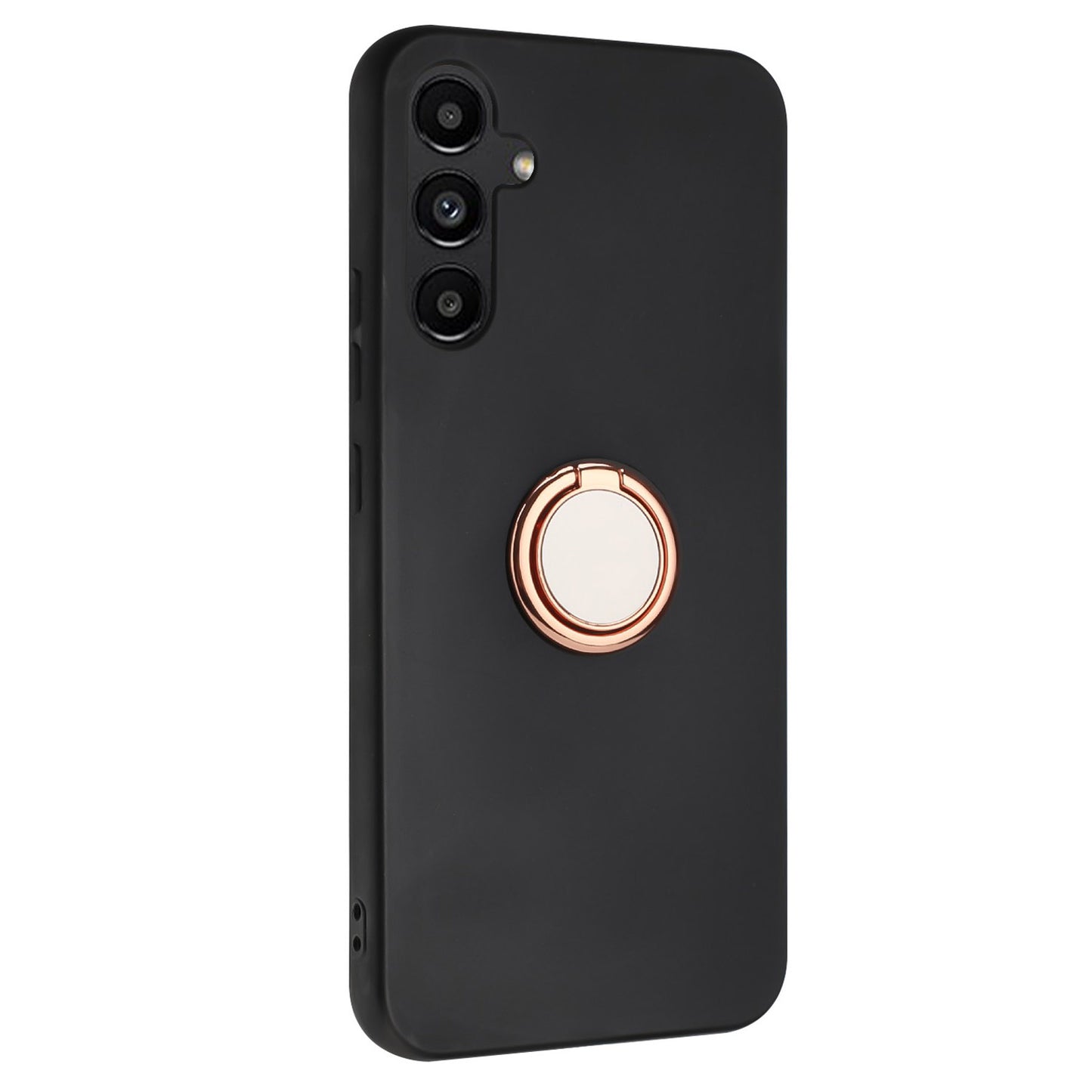 Back Protector for Samsung Galaxy A14 4G / 5G Shockproof TPU Matte Phone Case with Ring Kickstand