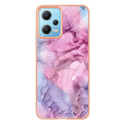 For Xiaomi Redmi Note 12 5G (China) / (India) / (Global) / Poco X5 5G YB IMD Series-16 Style E Phone Case 2.0mm Electroplating IMD Marble Pattern TPU Cover
