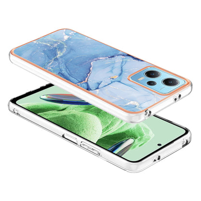 For Xiaomi Redmi Note 12 5G (China) / (India) / (Global) / Poco X5 5G YB IMD Series-16 Style E Phone Case 2.0mm Electroplating IMD Marble Pattern TPU Cover