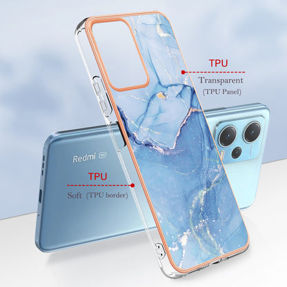 For Xiaomi Redmi Note 12 5G (China) / (India) / (Global) / Poco X5 5G YB IMD Series-16 Style E Phone Case 2.0mm Electroplating IMD Marble Pattern TPU Cover